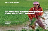 WOMEN’S EMPOWERMENT AND VALUE CHAINS · (ANCP), ActionAid Australia and partners have supported women to realise their rights through economic participation. An evaluation was conducted