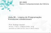 Aula 06 – Lógica de Programação: Estruturas condicionaiscompscinet.org/hausen/courses/2016/q3/bcc/aulas/06condicionais/BCC... · Estrutura padrão em toda forma de algoritmo.
