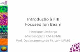 Introdução à FIB Focused Ion Beam - microscopia.ufmg.br · Imagem de elétrons secundários por incidência de feixe de elétrons Imagem de elétrons secundários por ... (usinagem,