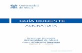 ASIGNATURA - uah.es · ASIGNATURA Grado en Biología Universidad de Alcalá Curso Académico 2018/2019 Curso 1º – Anual Aprobada en Junta de Facultad 23/05/2018