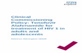Clinical Commissioning Policy: Tenofovir Alafenamide for ... · OFFICIAL 3 Clinical Commissioning Policy: Tenofovir Alafenamide for treatment of HIV 1 in adults and adolescents First