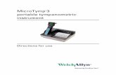 MicroTymp3 portable tympanometric instrument - Welch Allyn · 8 Introduction Welch Allyn MicroTymp3 portable tympanometric instrument Controls, indicators, and connectors Handle components