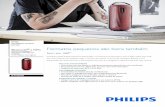 Philips portátil Bluetooth Formatos pequenos são bons também · Coloque a caixa acústica da forma que preferir, na ve rtical ou horizontal. O som a 360° indica que você ...
