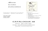 Moran Cricket Collectibles .Moran Cricket Collectibles Catalogue 48 Contents Page Section 4 Biographies