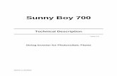 Sunny Boy 700 - SMA Italia Srl | Inverter per …files.sma.de/dl/5668/SB700-11-EE0502.pdfSunny Boy 700 Technical Description SB700-11:EE - 4 - SMA Regelsysteme GmbH Table of Contents