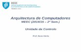 Arquitectura de Computadores - Autenticação · Pipeline SUMÁRIO 3. MEEC - Arquitectura de Computadores 2014-2015 ... PL (Saltos Condicionais e Incondicionais) Impõem bits de FS