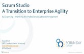Scrum Studio A Transition to Enterprise Agility · The Scrum Studio is a new initiative that can be used for innovating and creating, and recreating new possibilities and products.