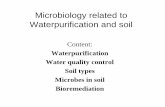 Microbiology related toMicrobiology related to ... · Microbiology related toMicrobiology related to Waterpurification and soil Content: Waterpurification Water quality control ...