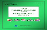 2003 Family Income and Expenditure Survey FIES Volume I.pdf · The 2003 Family Income and Expenditure Survey (FIES) is a nationwide sample survey conducted by the National Statistics