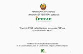 “Papel do IPEME na facilitação do acesso das PME’s as ... · REPÚBLICA DE MOÇAMBIQUE _____ “Papel do IPEME na facilitação do acesso das PME’s as oportunidades da AMA1”