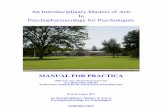 An Interdisciplinary Masters of Arts In Psychopharmacology ...cep.education.nmsu.edu/files/2013/11/SIAP-2010-2012-Practicum...An Interdisciplinary Masters of Arts In Psychopharmacology