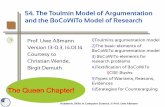 54. The Toulmin Model of Argumentation and the BoCoWiTo Model …st.inf.tu-dresden.de/files/teaching/ws13/ASICS/slides/54-asics... · The Basic Toulmin Model of Argumentation, a 3-Step