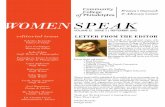 WOMEN SPEAK - Community College of Philadelphiapath.ccp.edu/site/current/support-services/pdfs/WomenSpeak.pdf · Jodie Felder Staff Writer ... Women Speak will be published bi-monthly