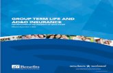 GROUP TERM LIFE AND AD&D INSURANCEamp... · DISMEMBERMENT (AD&D) $40,000 of Basic Life and AD&D insurance for all benefits eligible, active employees. For questions on eligibility,