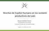 Brechas de Capital Humano en los sectores productivos del país · empresa-estado y en mesas sectoriales del SENA. Sector productivo en el diseño de programas •Pilotos de formación