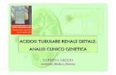 ACIDOSI TUBULARE RENALE DISTALE: ANALISI CLINICO GENETICA sito/Meetings/La... · SABRINA GIGLIOSABRINA GIGLIO GeneticaGeneticaMedica MedicaMedica, Firenze , Firenze ACIDOSI TUBULARE
