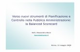 Verso nuovi strumenti di Pianificazione e Controllo nella ... · PDF fileLa Balanced Scorecard èuno strumento concepito per colmare ... La BSC presso l’Agenzia delle Entrate. Carlo
