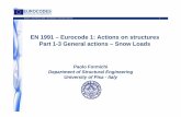EN 1991 – Eurocode 1: Actions on structures Part 1-3 General … · Paolo Formichi, University of Pisa Italy. Brussels, 18-20 February 2008 – Dissemination of information workshop