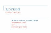 ROTISMI - Benvenuti nel sito del DII · Rotismi 3 / 31 Rotismi ordinari (Gear Trains: all gear shafts centerlines are stationary respect to an external frame).