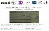 Radiation hardness of 3D poly-crystal diamond detectors · Radiation hardness of 3D poly-crystal diamond detectors S. Lagomarsino, ... A.Morozzi, L.Servoli INFN, Department of Physics