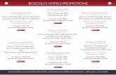 BOSCOLO HOTELS PROMOTIONS - Lush Experi .BOSCOLO HOTELS PROMOTIONS Terms and conditions: rate commissionable,