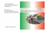 Area Tecnologica 5 Information Processing and Managementsecurity.cnr.it/SERIT-slide/TA 5.pdf · – Sviluppo di tecniche di classificazione e riconoscimento di schemi, similarità