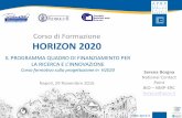 Corso di Formazione HORIZON 2020 - unina.it · Corso di Formazione HORIZON 2020 IL PROGRAMMA QUADRO DI FINANZIAMENTO PER ... europei Sinergie con i Fondi Strutturali 12. 13 H2020