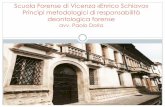Scuola Forense di Vicenza «Enrico Schiavo» Princìpi ... · Il sig. Tizio espone al Consiglio dell’Ordine di Vicenza, che provvede alla trasmissione ai sensi del 4° comma dell’art.