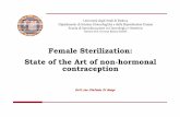 Female Sterilization: State of the Art of non-hormonal ... · COUNSELLING ACOG technical bulletin. Sterilization. Number 222--April 1996. American College of Obstetricians and Gynecologists.