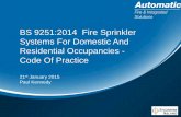 BS 9251:2014 Fire Sprinkler Systems For Domestic And ... BS 9251:2014 Fire Sprinkler Systems For
