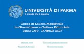 Corso di Laurea Magistrale in Giornalismo e Cultura ... · Corso di Laurea Magistrale in Giornalismo e Cultura Editoriale Open Day - 11 Aprile 2017 ... CLASSE 41 – TECNOLOGIE PER