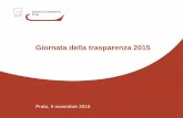 Giornata della trasparenza 2015 - po.camcom.it · Giornata della trasparenza 2015 La Camera di Commercio di Prato in cifre – la trasparenza A supporto dell’attuazione e della