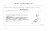 Il FET (Field Effect Transistor) - Università di martines/didattica/ElettronicaELT/FETs_ELT.pdf · PDF fileMOSFET in tecnologia MOS (metal oxide semiconductor) JFET = Junction gate