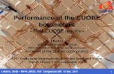 Performance of the CUORE bolometers · CUORE I.Nutini, GSSI - INFN LNGS; 103° Congresso SIF, 15 Set. 2017 Performance of the CUORE bolometers - First CUORE results - I.Nutini Gran