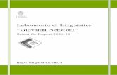 Laboratorio di Linguistica “Giovanni Nencioni”linguistica.sns.it/Ricerca/LABLIN_scientific report 06-10.pdf · GRA.FO FFFFUTURE PROGRAMS AAAAPPENDIX Present facilities Fund-raising