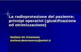 La radioprotezione del paziente: principi operativi ... - Presentazioni RPO/DE... · Lo specialista in Medicina Nucleare dovrebbe: – – verificare l’appropriatezza dell’impiego