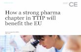 How a strong pharma chapter in TTIP will benefit the EU · How a strong pharma chapter in TTIP will benefit the EU Benefits of TTIP to EU pharma and other industries 11 • TTIP will