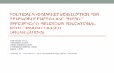 POLITICAL AND MARKET MOBILIZATION FOR RENEWABLE … · political and market mobilization for renewable energy and energy efficiency in religious, educational, and community-based