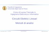 Corso di Laurea Triennale in Ingegneria Elettronica e Informaticamicrowave.unipv.it/.../appunti/03_Metodi_di_analisi.pdf · Circuiti Elettrici Lineari −a.a. 2017/18 Prof. Luca Perregrini
