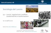 Sociologia del Lavoro - people.unipi.itpeople.unipi.it/matteo_villa/wp-content/uploads/sites/366/2017/05/... · (Ferrera 2012) Welfare, ... Ferrera 2012 Spesa Politiche Sociali, ...