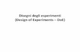 Disegni degli esperimenti (Design of Experiments DoE)users.unimi.it/gazzalab/wordpress/wp-content/uploads/2019/01/22... · Calcolo dei modelli matematici, loro validazione e valutazione