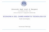 ECONOMIA DEL CAMBIAMENTO TECNOLOGICO - unibg.it tecnologico.pdf · Università degli studi di Bergamo Anno accademico 2008 – 2009 Corso di laurea in Ingegneria Gestionale Invernizzi