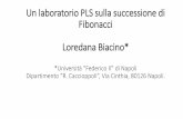 Un laboratorio PLS sulla successione di Fibonacci Loredana ... · successione di Fibonacci come elemento di separazione di una coppia di insiemi separati e contigui di numeri razionali.