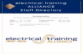 electrical training ALLIANCE Staff .electrical training ALLIANCE Staff Directory Headquarters