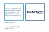“Nuove Disposizioni di Vigilanza Prudenziale per le Banche ... · Cedacri in una slide Collecchio Bari Castellazzo Brescia Cedacri ha uno dei principali data center in Italia con: