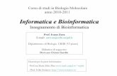 Informatica e Bioinformatica - Corso di Biologia Molecolare .Informatica e Bioinformatica Insegnamento