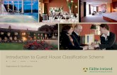 1. INTRODUCTION - National Tourism Development Authority · 1 Introduction to Guest House Classification Scheme 1. INTRODUCTION 1.1. Fáilte Ireland ... The assessment is divided