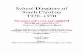 School Directory of South Carolina 1938–1970 · School Directory of South Carolina 1938–1970 The pages extracted and compiled herein are relative to ... Edgefiel,I_C. O. Floyd