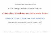 Curriculum di Didattica e Storia della Fisicafisica.unipv.it/dida/Orientamento/2017-05-17/DeAmbrosis-17-05-2017.pdf · Complementi di struttura della materia FIS/03 P. Carretta ...