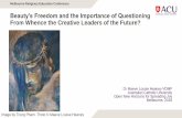 Beauty’s Freedom and the Importance of Questioning From ... · Pierangelo Sequeri Open New Horizons for Spreading Joy. Beauty’s Freedom and the Importance of Questioning From